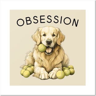 OBSESSION  - Golden Retriever Posters and Art